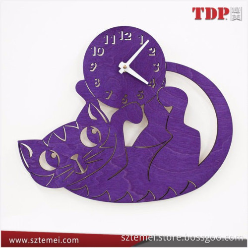 funny cat acrylic wall clock